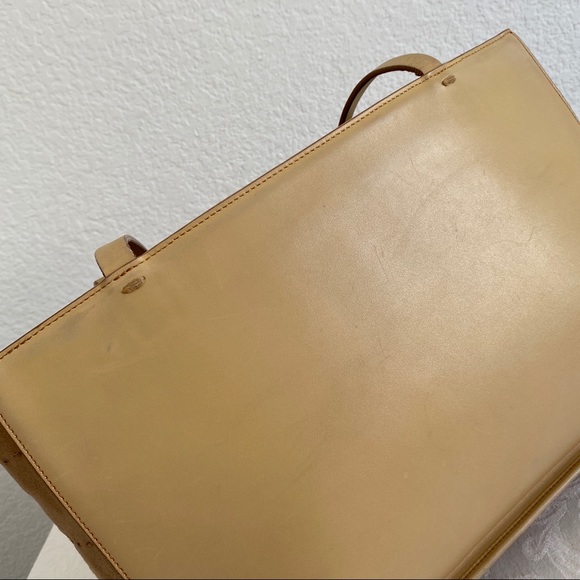 Burberry beige leather 3 compartments tote - Picture 6 of 15